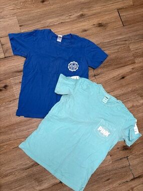 VS PINK Victoria's Secret Short Sleeve Pocket Tees x2